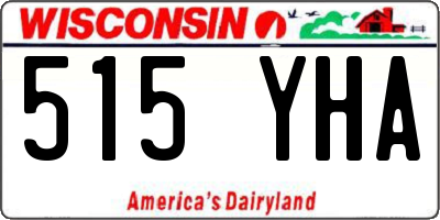 WI license plate 515YHA