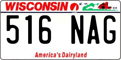 WI license plate 516NAG