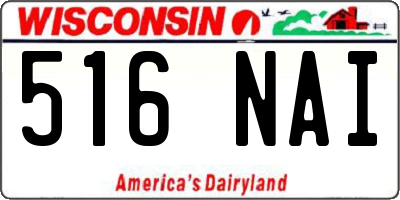 WI license plate 516NAI