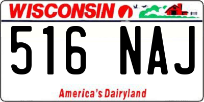 WI license plate 516NAJ