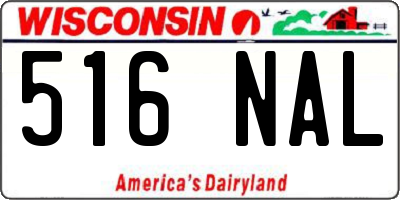 WI license plate 516NAL