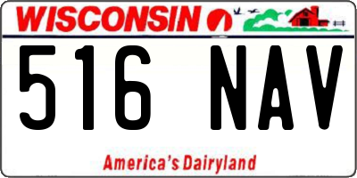 WI license plate 516NAV