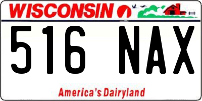 WI license plate 516NAX