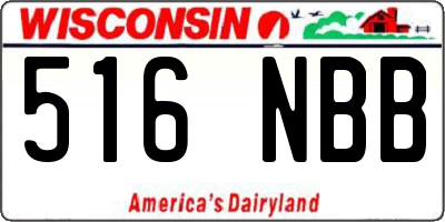 WI license plate 516NBB