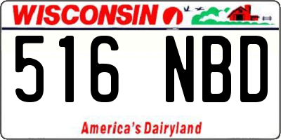 WI license plate 516NBD