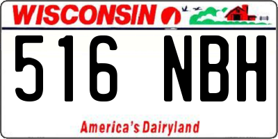 WI license plate 516NBH