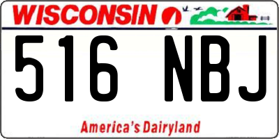 WI license plate 516NBJ