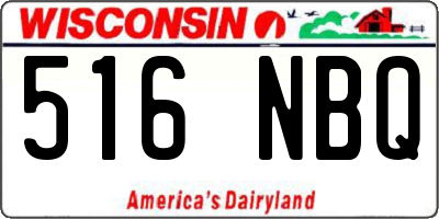 WI license plate 516NBQ