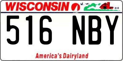 WI license plate 516NBY