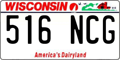 WI license plate 516NCG