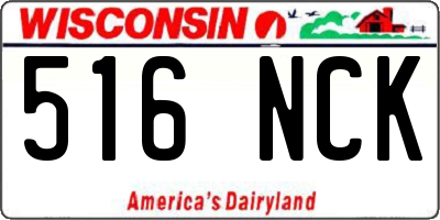 WI license plate 516NCK