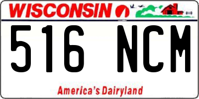 WI license plate 516NCM