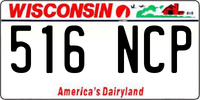 WI license plate 516NCP