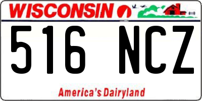 WI license plate 516NCZ