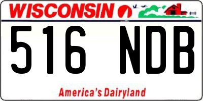 WI license plate 516NDB