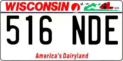 WI license plate 516NDE