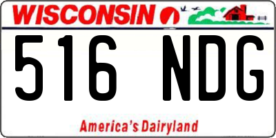WI license plate 516NDG