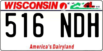 WI license plate 516NDH