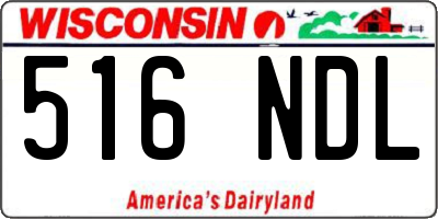 WI license plate 516NDL