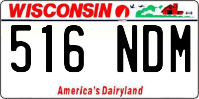 WI license plate 516NDM