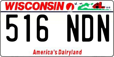 WI license plate 516NDN