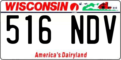 WI license plate 516NDV