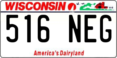 WI license plate 516NEG