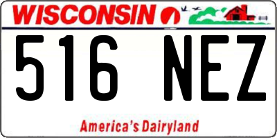 WI license plate 516NEZ