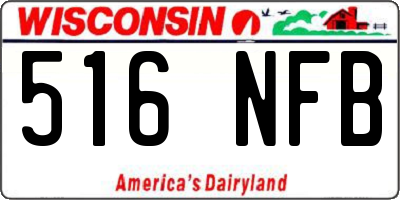 WI license plate 516NFB