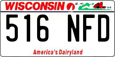 WI license plate 516NFD