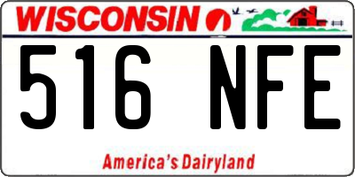 WI license plate 516NFE