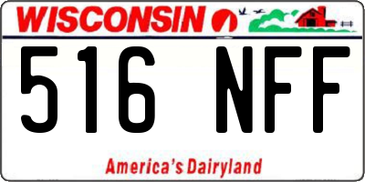 WI license plate 516NFF