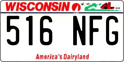 WI license plate 516NFG