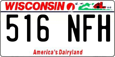 WI license plate 516NFH