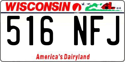 WI license plate 516NFJ