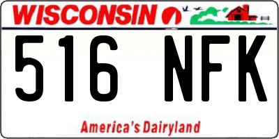 WI license plate 516NFK