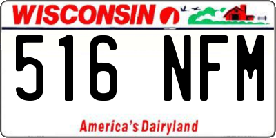 WI license plate 516NFM