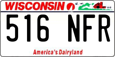 WI license plate 516NFR
