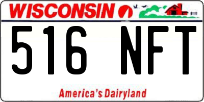 WI license plate 516NFT