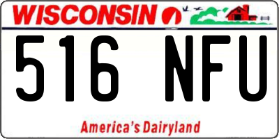 WI license plate 516NFU