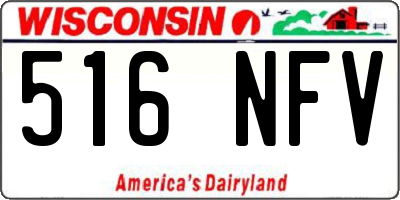 WI license plate 516NFV