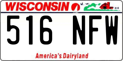 WI license plate 516NFW