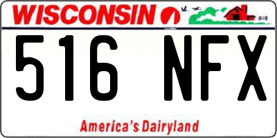 WI license plate 516NFX