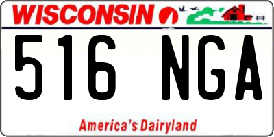 WI license plate 516NGA