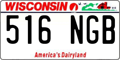 WI license plate 516NGB