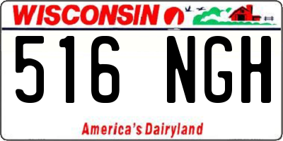 WI license plate 516NGH