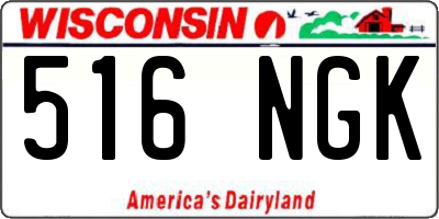 WI license plate 516NGK