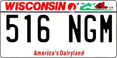 WI license plate 516NGM