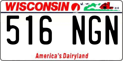 WI license plate 516NGN