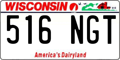 WI license plate 516NGT